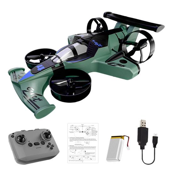 Jucărie Drone Mașină Zburătoare 2-în-1 Control de la Distanță Mini Quadcopter Aer-Sol Mașinuță Jucărie Copii Adulți Începător 2.4GHz RC Aeronavă Stunt Mașină Drift Jucărie