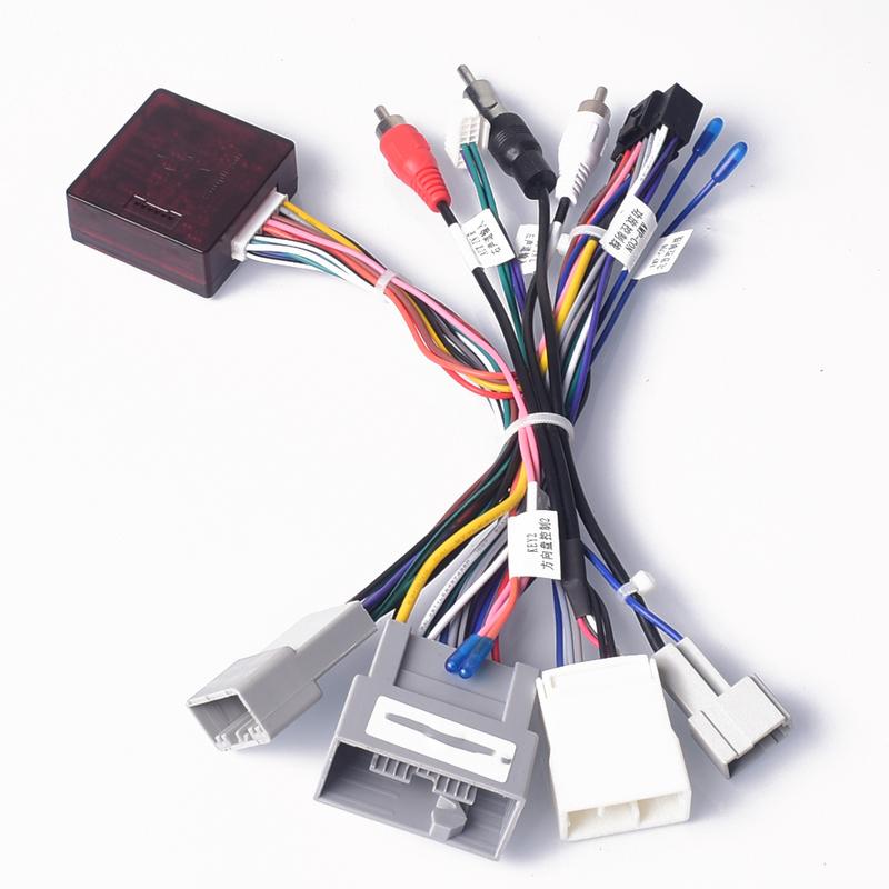 Car Radio Stereo Wiring Harness Cable Adapter Android 16pin For Honda Civic CRV 2012-2015 Canbus Steering Wheel Control