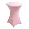 Yousheng Cocktail Table Cover Solid Color Design High Elastic Oil-Proof Universal Fit Simple Installation Round High Top Table Cloth