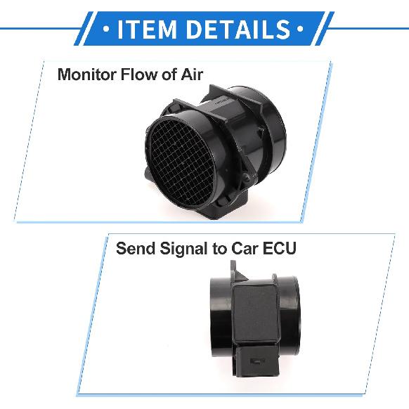 Mass Air Flow Sensor Assembly Compatible for Hyundai Sonata 2006-2008 L4 2.4L,Durable Plastic Metal Black