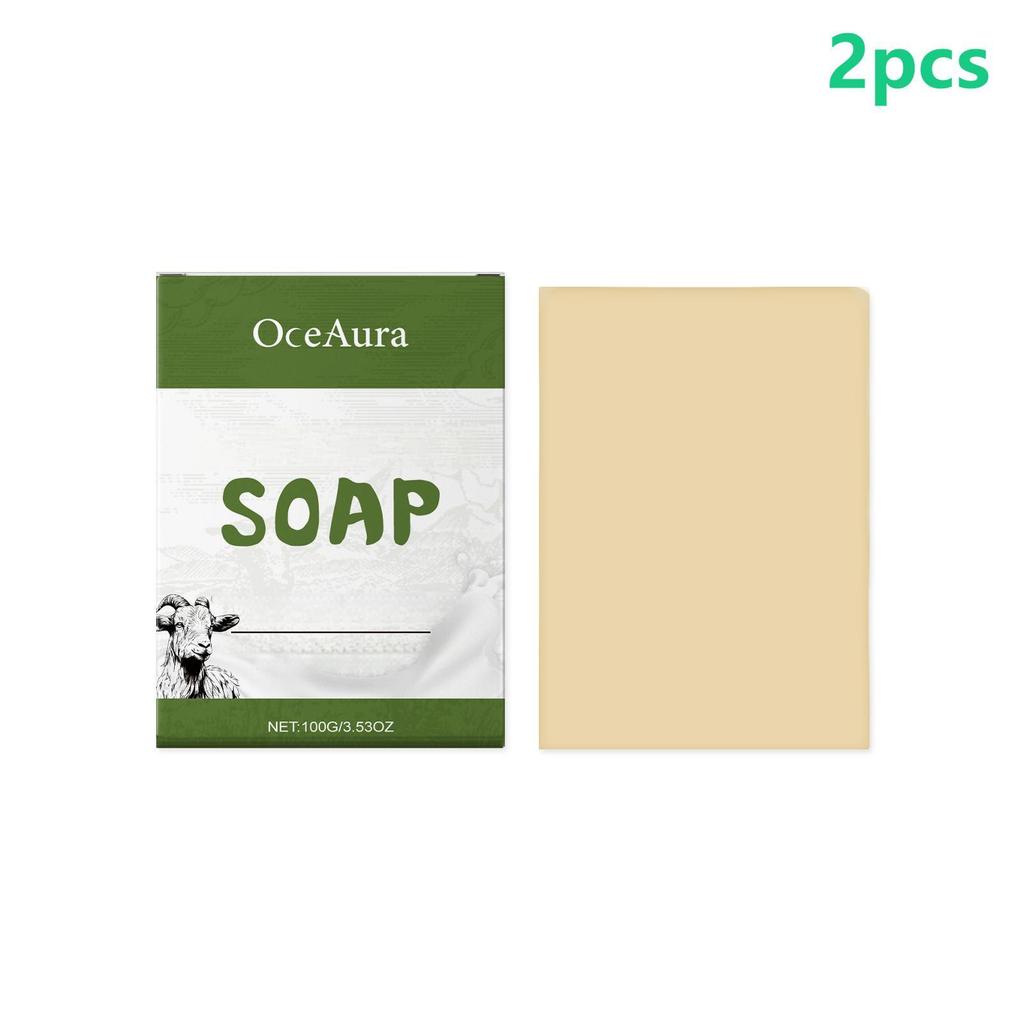 OceAura Goat Milk Soap Professional Skin Cleaning Deep Hydration Body Care Natural Organic Coconut Oil Handmade Bath Soap Bar