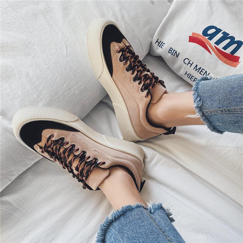 Men Shoes Spring/Autumn Flock Platform Shoes Fashion Canvas Casual Shoes Sports Board Shoes Man Flats Sneakers Zapatos De Hombre
