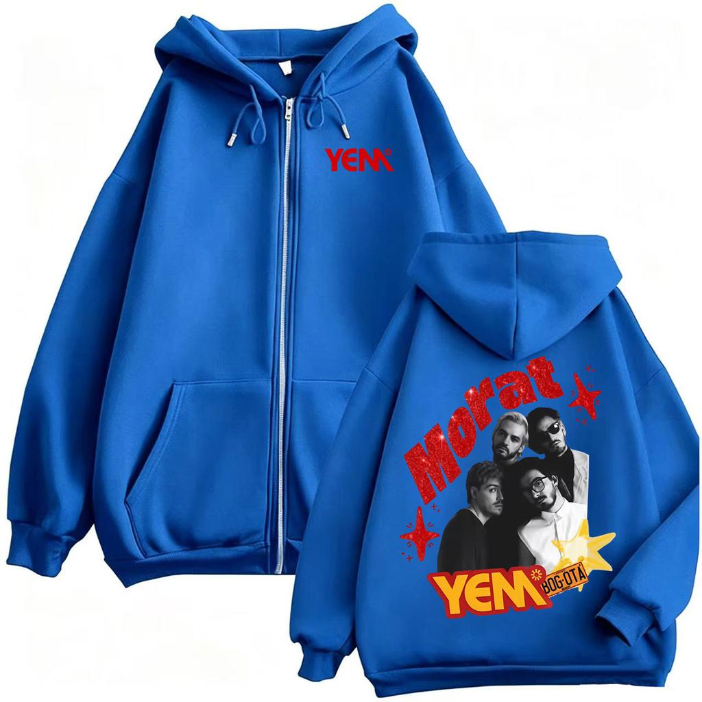 Band Morat Yem Album Reißverschluss Kapuzenpullover Herren Damen Vintage Hip Hop Popmusik Sweatshirt Jacke Reißverschluss Kapuzenpullover