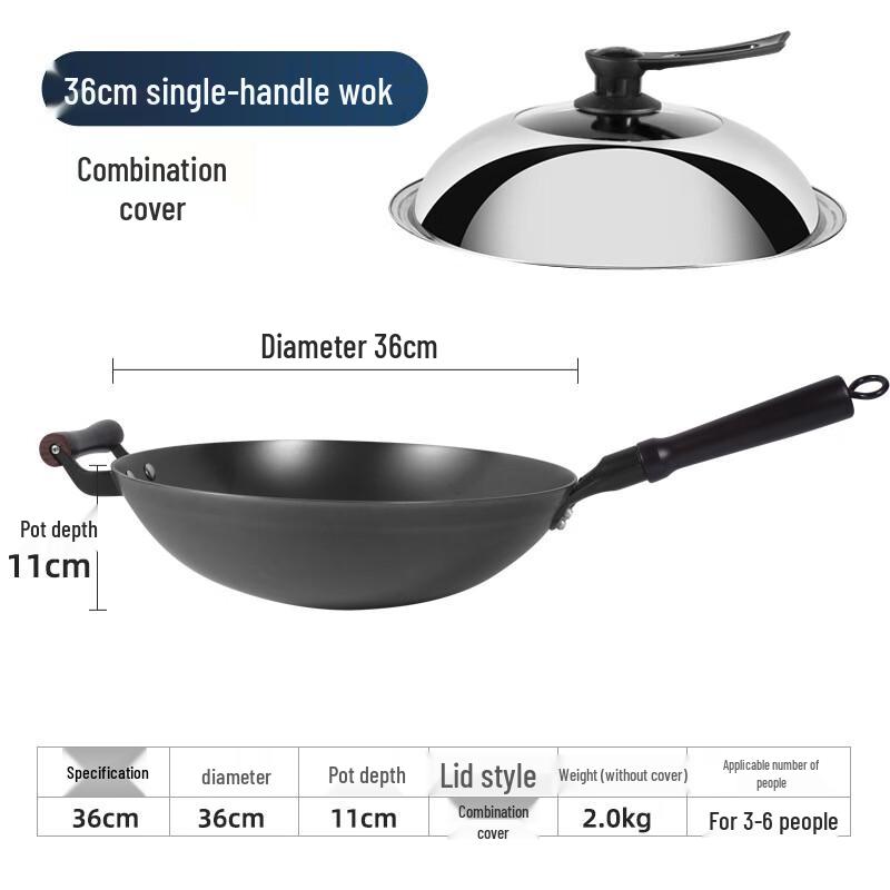 Yoshida Craftsman Non-Coating Cast Iron Wok