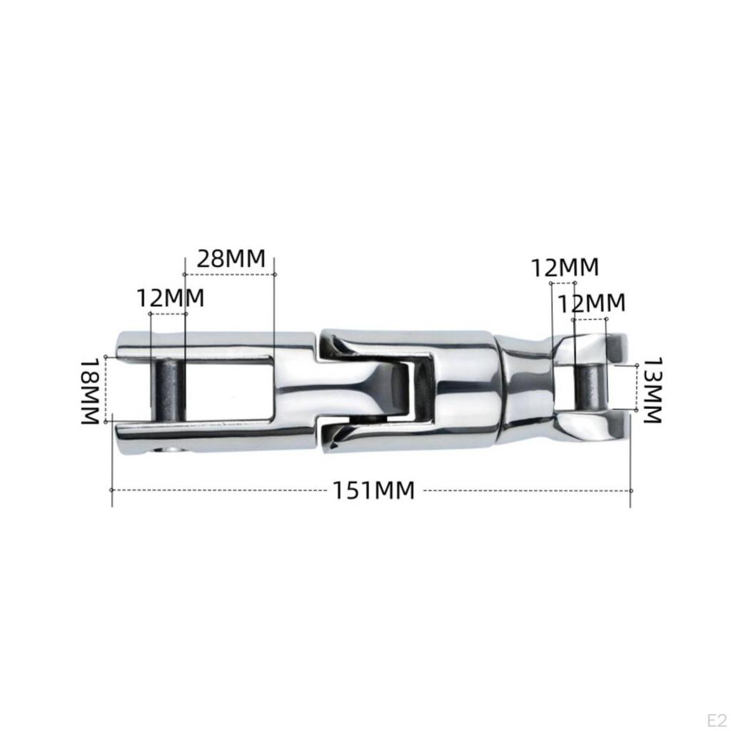 316 Stainless Steel Anchor Connector Saltwater Resistant Swivel Heavy Duty Marine