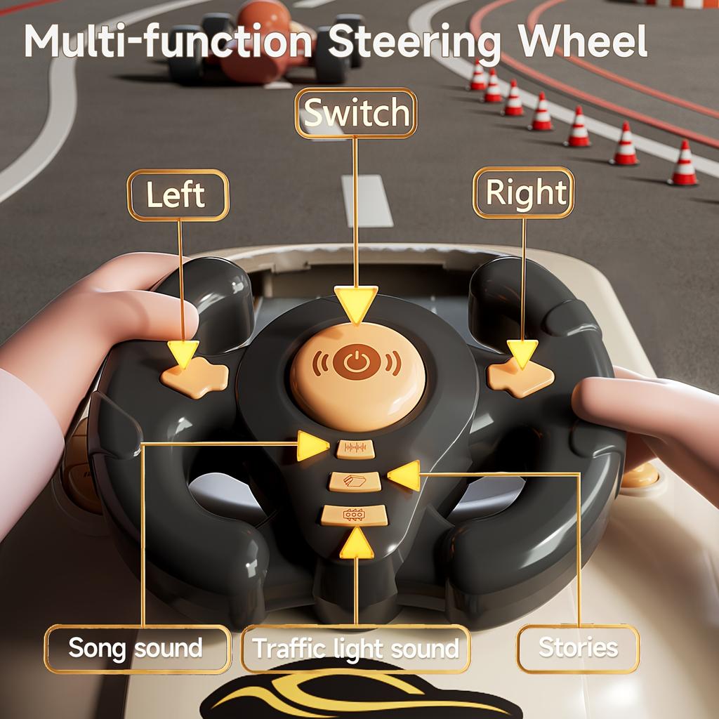 Children's racing steering wheel toys,interactive games for racing, dodging, and overtaking