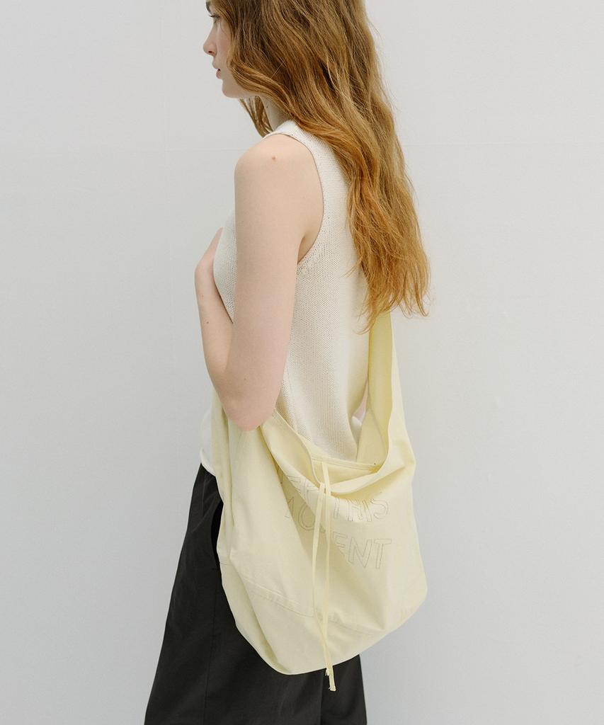 Blank03 Embroidery Big Shoulder Bag (Lemon Yellow)