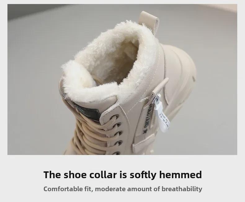 Dámské vysoké plyšové sněhule - Zima 2024, Zesílená bavlna, Velikost 34