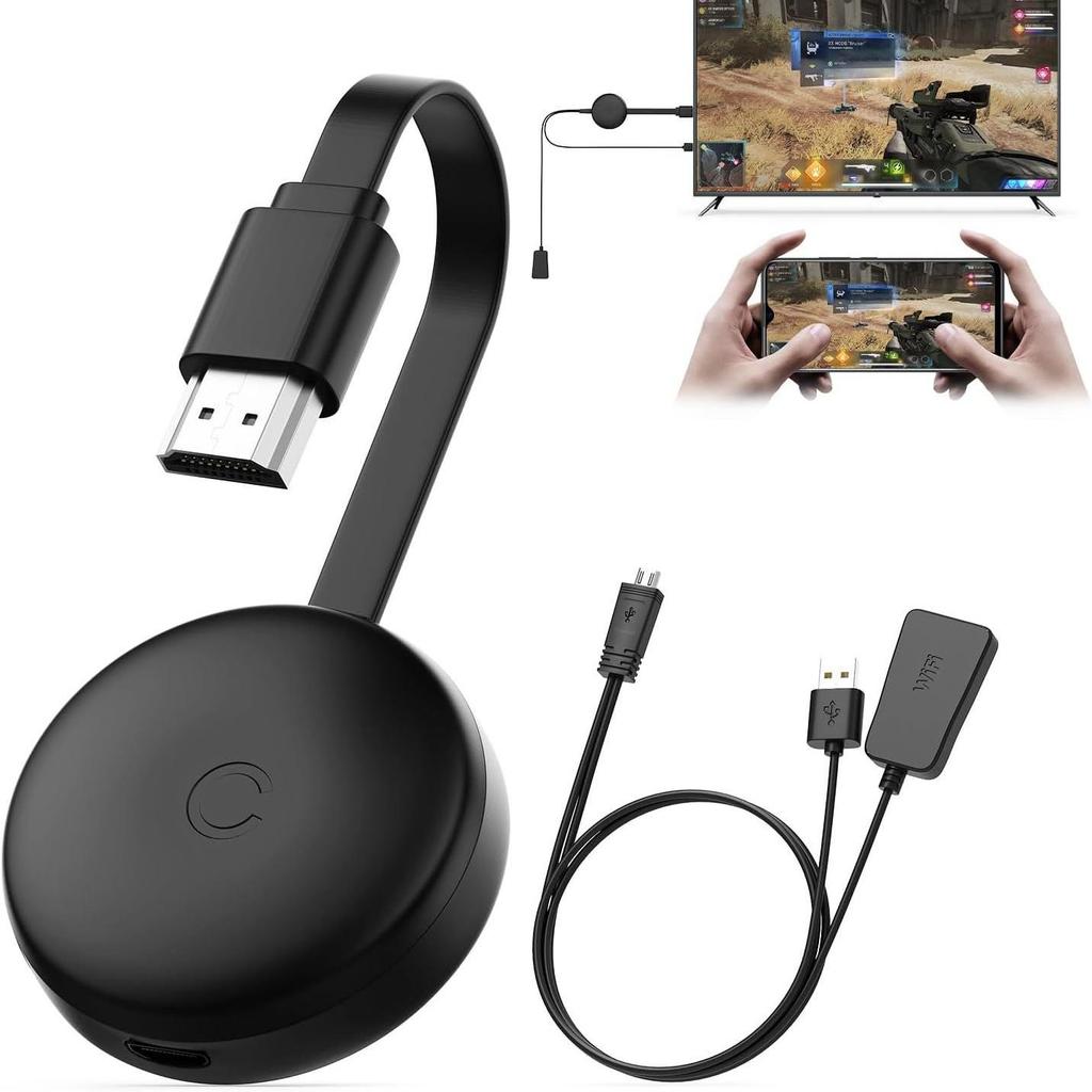 4K Wireless Screen Mirroring Device for Apple & Android - Universal TV & Projector Compatibility