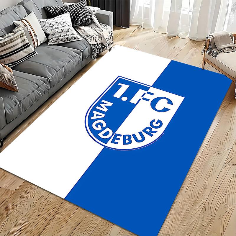 1.FC Magdeburg Logo Carpet suitable as a non-slip mat for the living room or bedroom sofa