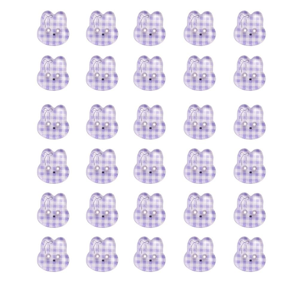 30pcs Transparent Cute Rabbit Button DIY Clothing Sewing Buttons Bunny Buttons Sewing Supplies