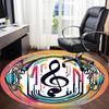 1pc Music Headphones Office Round Rug, Non-slip, Soft and Durable Office Rug for Interior Decoration, Perfect for Office,Decoration yy260204042