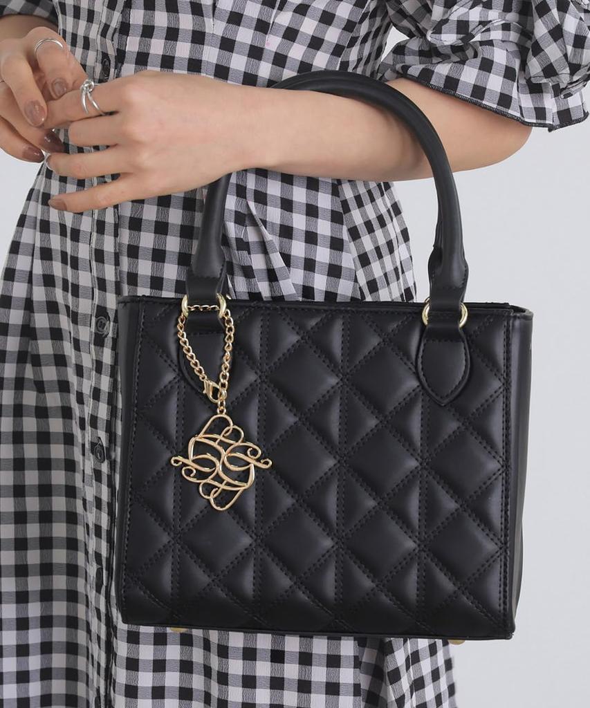 Altro Rose Schwarze Umhängetasche, Damen Umhänge-Tote-Bag, 2-Wege, Stehend, Kann in der Hand getragen werden, Getragen, oder Crossbody, mit Henkeln, Gesteppt