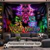 Wall Hanging Tapestry Custom NameFive Nights at Freddy’s Pattern Personalized Printed Fabric Wall Decor