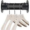Curtain Rod Support Wardrobe Rod Support with Screws Wardrobe Rod Support, Stainless Steel Black Finish, 26mm Diameter, 4 Pcs