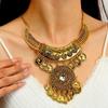 Ethnic Style Coin Pendant Necklace With Tassels For Party Wear Womens Jewelry