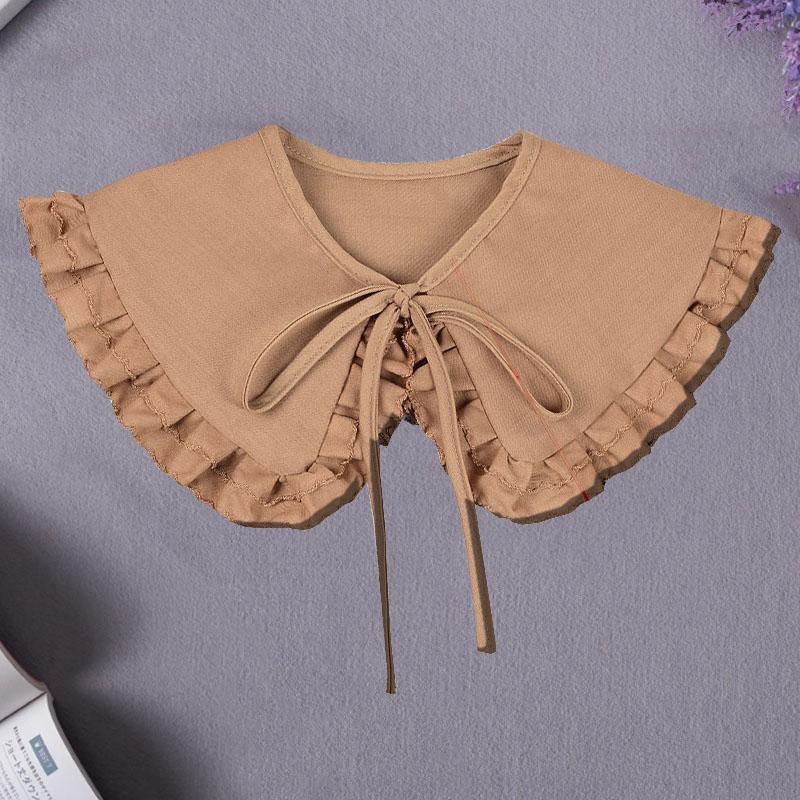 

Девочки Вышитое Кружево Ложный Воротник Большой Отложной Съемный Вырез Рубашка Чокер с Шалью Завязкой - Детский Модный Аксессуар