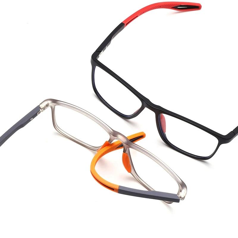 Stylish Anti Blue Light Glasses for Men Women Fashionable Silicone Sports Eyewear Clear Minus Diopter Nearsighted