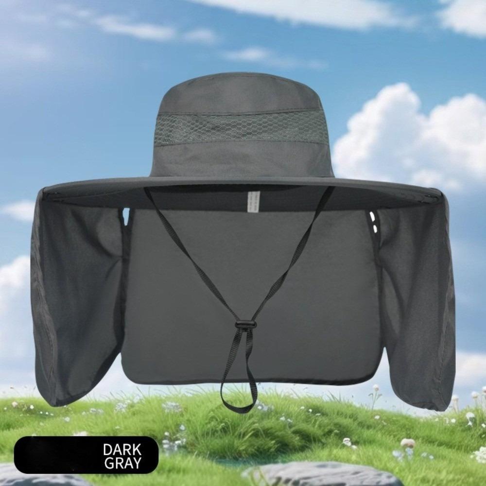 New Anti-Sun Sun Hat Anti-UV Breathable Bucket Hat Neck Protection Shawl Adjustable Sunscreen Hat Women