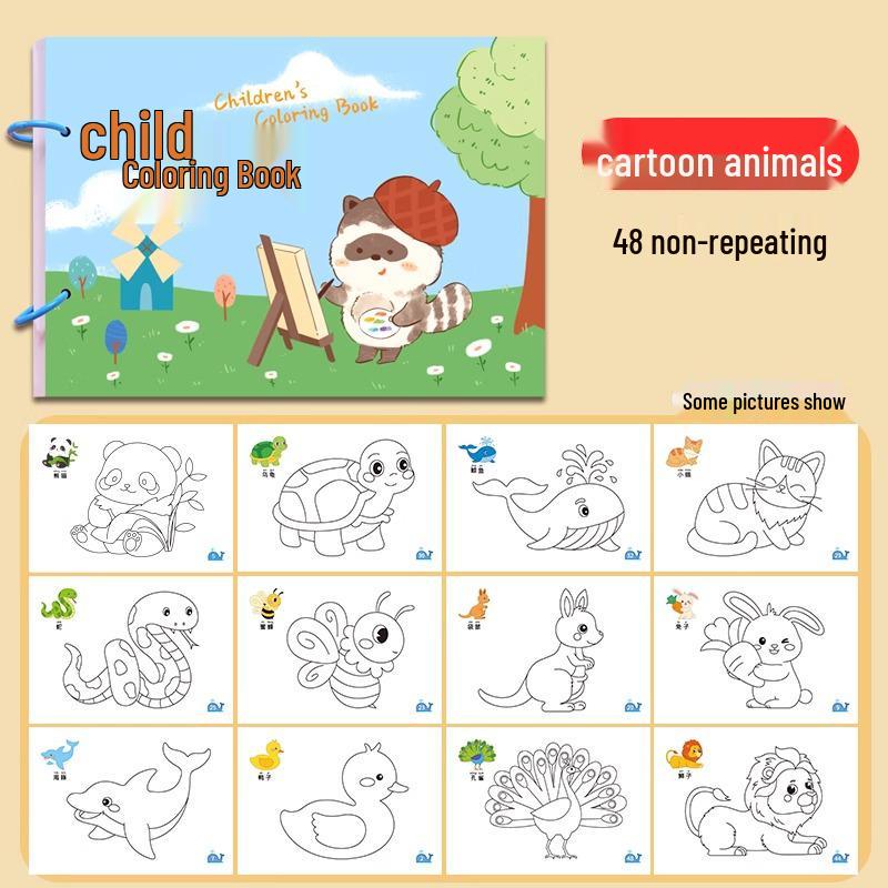 Jerry A4 Loose-Leaf Children's Drawing Book - Thick, Large Doodle & Picture Book for Kindergarten