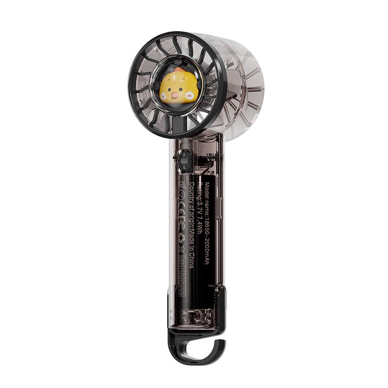 Creative Transparent Cartoon USB Mini Fan – Portable Handheld & Desktop Hook Fan 54x51.5x142mm