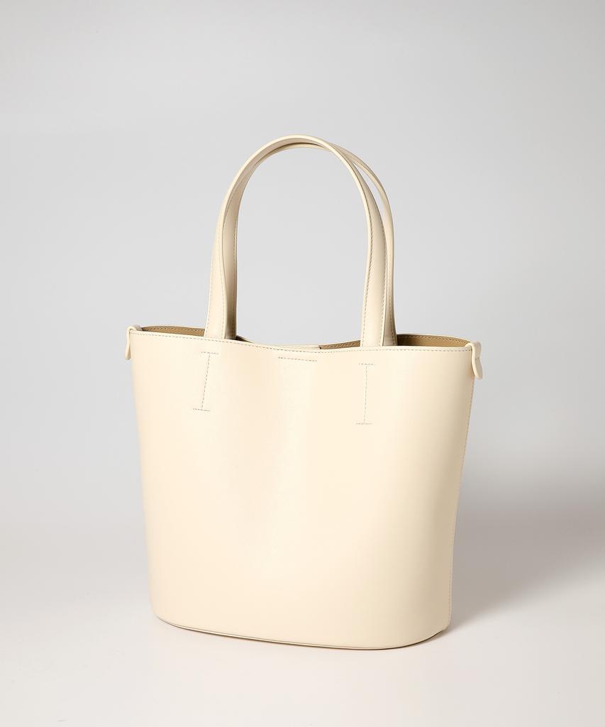 Yellowstone Vegan Leather Handle Bucket Bag - Ivory