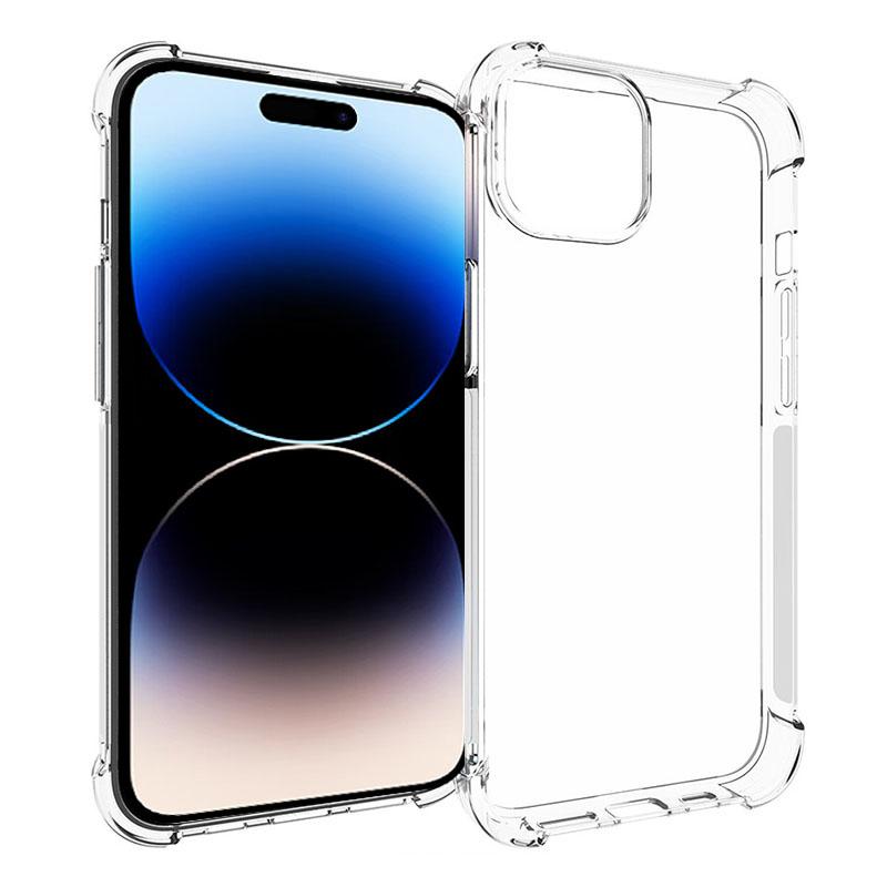 For iPhone 15 Super Clear TPU Cell Phone Case Non-Slip Anti-Dust Mobile Phone Back Cover Shell