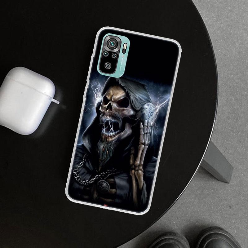 

Reaper Skull Skeleton Gun Phone Case Cover for Xiaomi Redmi Note 15 14 13 12 11 Pro Plus 14S 12S 11S 11T 11E 10S 10 Customized F Redmi Note 11E Pro