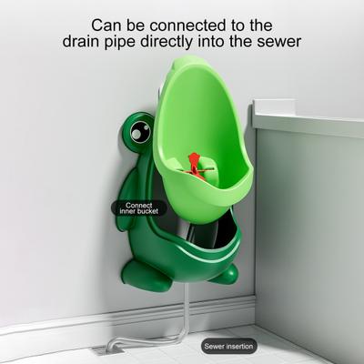 Boys Pee Training Urinal Frog Shape Large Capacity Toddler Standing Urinal Hygienic Potty Training