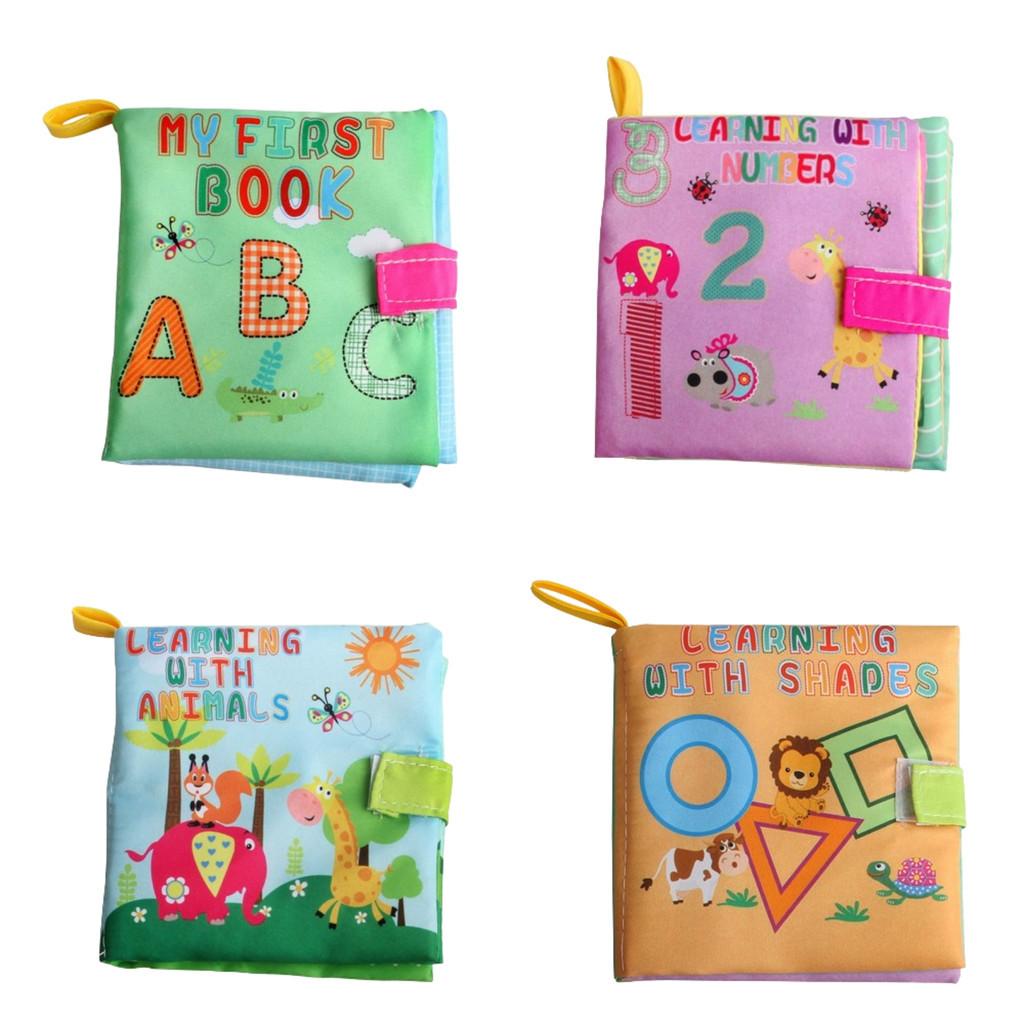 Baby 3D Stoffbuch Früherziehungsspielzeug mit Knisterpapier Geometrisches Design zur kognitiven Entwicklung