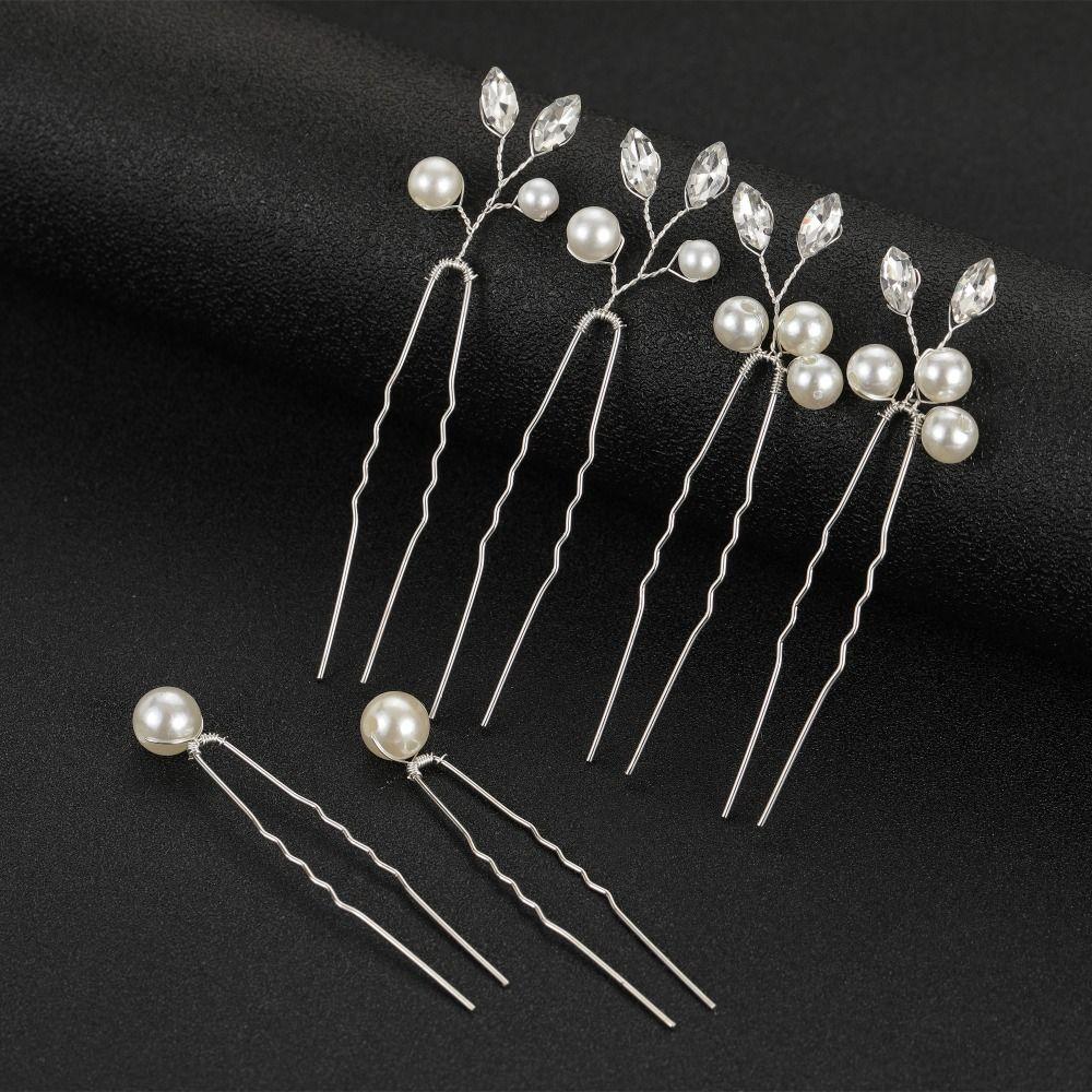 Hair Jewelry Hair Accessories Wedding Pearl Rhinestone Bridal Hair Pins Hair Clips Flower Headwear