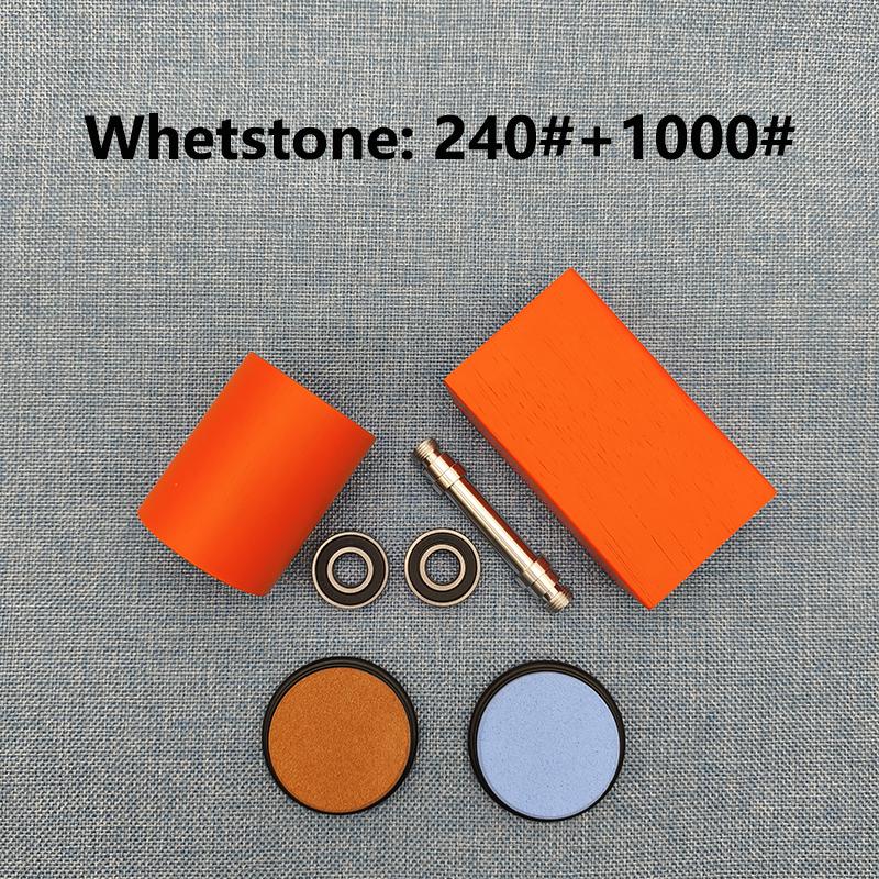 Rolling Blade Sharpener Set Diamond Grinding Disc Jade Fine Sharpening 15/20° Two Angles Non-slip Base Kitchen Sharpening System