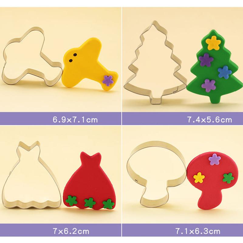 5/10Pcs Stainless Steel Cookie Cutter Diy Cake Biscuit Baking Mold Creative Kitchen Bakeware Cookie Tools Cake Decorating Moulds