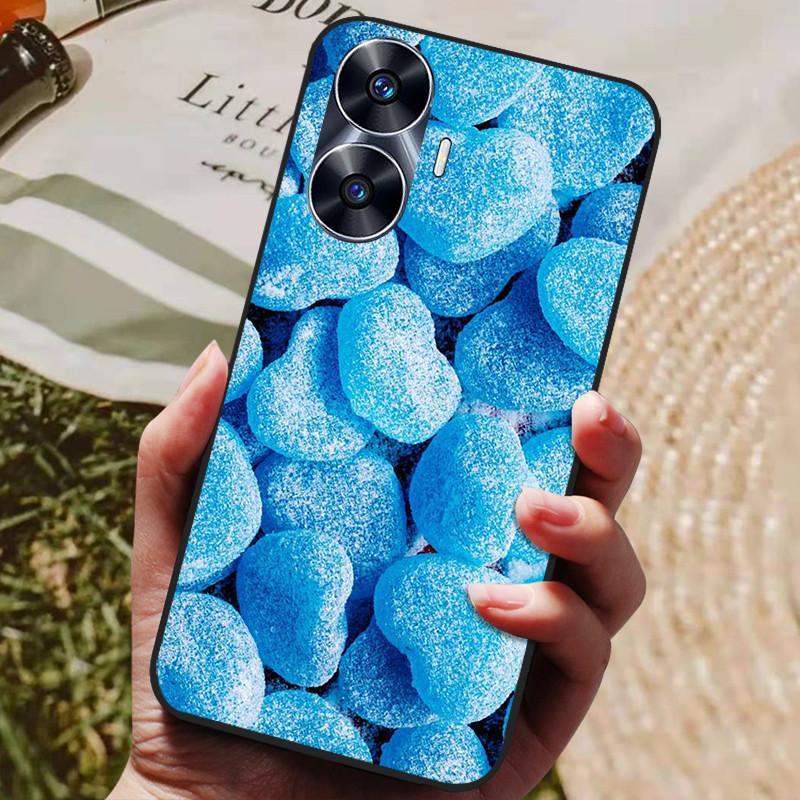 Per Custodia Realme C55 Silicone Morbido TPU Cover Posteriore per Oppo Realme C55 Telefono Globale Custodie Realme C 55 4G 6.72" Protezione Cover Borse