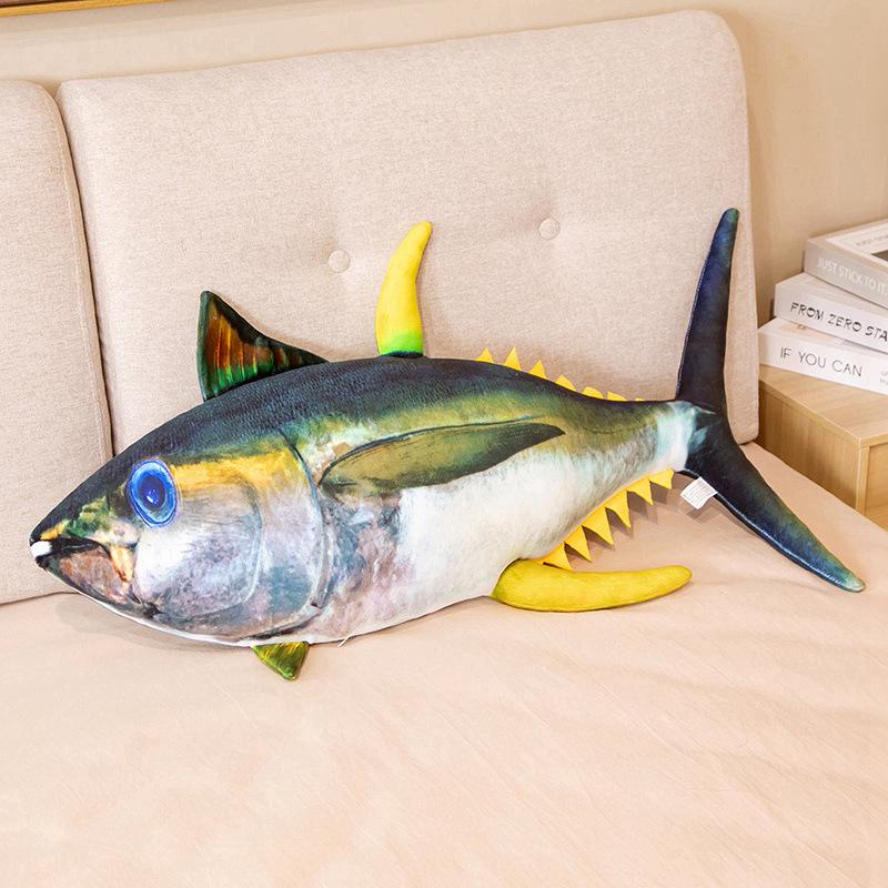 Pelúcia Grande de Atum Peixe Almofada Boneca para Abraçar ou Arremesso em Casamento