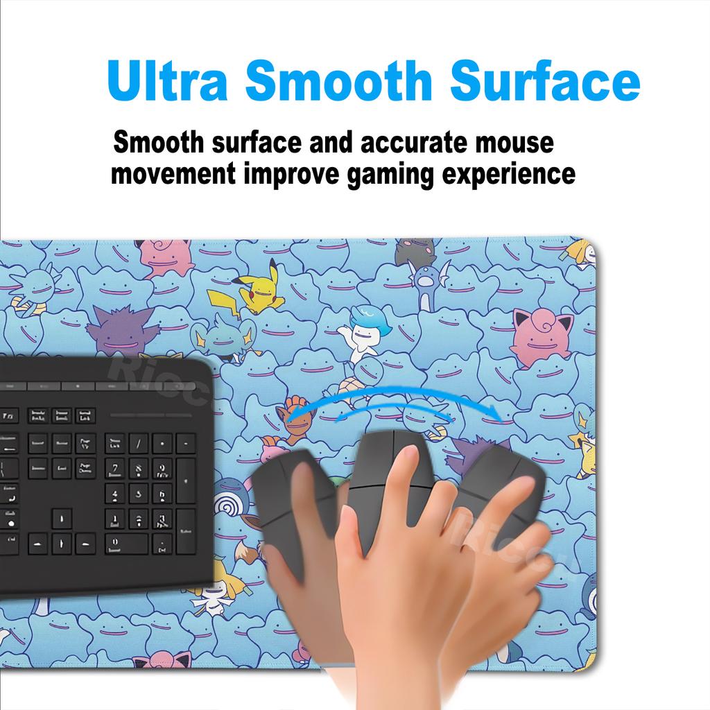 Gaming Pads HD Anime Large Desk Mat Ditto XXL Gamer Mouse Pad Pokémon Keyboard Extended Mousepad Office PC Desks Accessories Rug