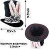 PESENAR Easter White Bunny Top Hat with Bunny Ears Crazy Hat Costume Accessories