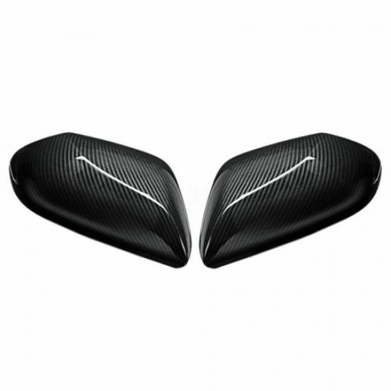Carbon Fiber 2X Side Rearview Mirror Cover Trim For Toyota Avalon 2019 2020 2021