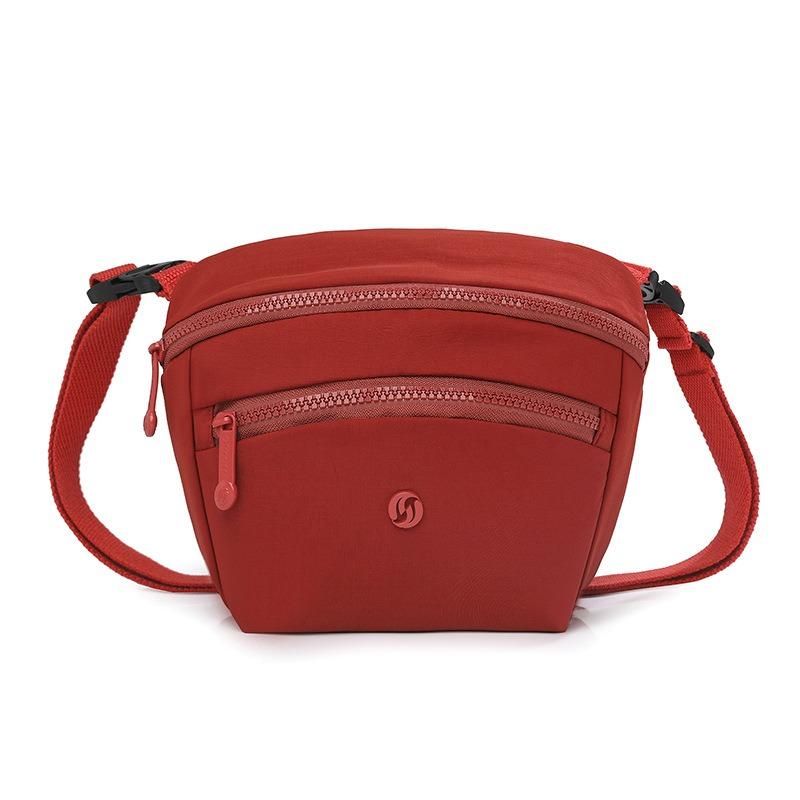 Flerlagers messengerväska i canvas för kvinnor, lättviktig nylon, vattentät fritidsväska, mångsidig textur, pendlaraxelväska för kvinnor