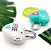 Mini Dial Digits Code Number Password Combination Padlock Love Heart Shape Luggage Suitcase Metal Lock Safety Travel Durable