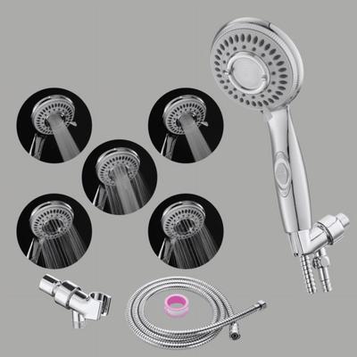 Hand Held Shower Head With Water Stop Five Speed Three Functions Pressurized And Pressurized Shower Head Shower Two Piece Set
