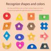 Montessori Preschool Teaching Aids Puzzle Montessori Magnetic Geometric Shape Inlay Board Wooden Shape Hand-grabbing Board Toys