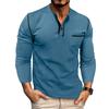Fashionable Men's Long-Sleeved T-Shirt Breathable and Cool Men's Top