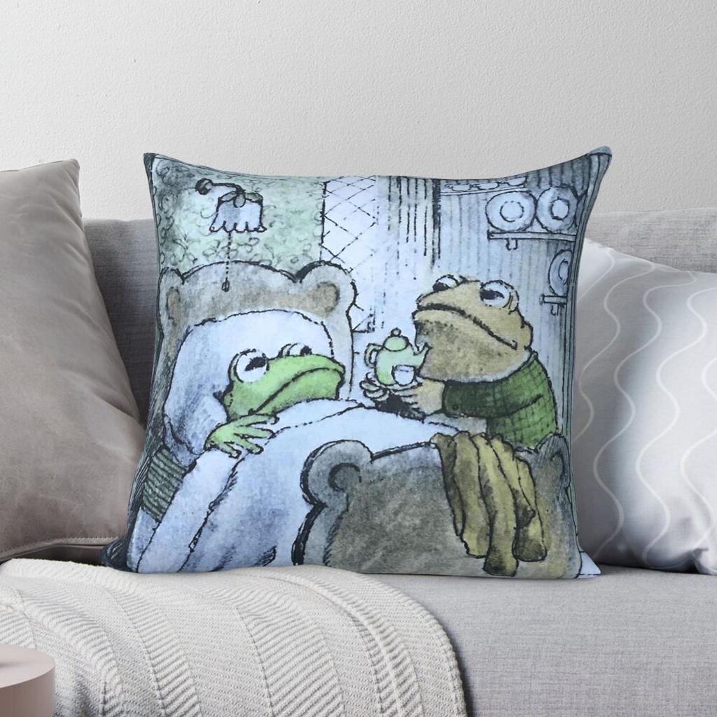 Frog And Toad Arnold Lobel Square Pillowcase Polyester Linen Velvet Creative Zip Decor Pillow Case Home Cushion Cover x