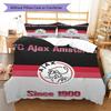 AFC Ajax Logo Bettwäsche Steppdecke Set Bettbezug Kissenbezug Heimdekoration Geburtstagsgeschenk (1 Bettbezug + 2 Kissenbezüge, ohne Füllung)