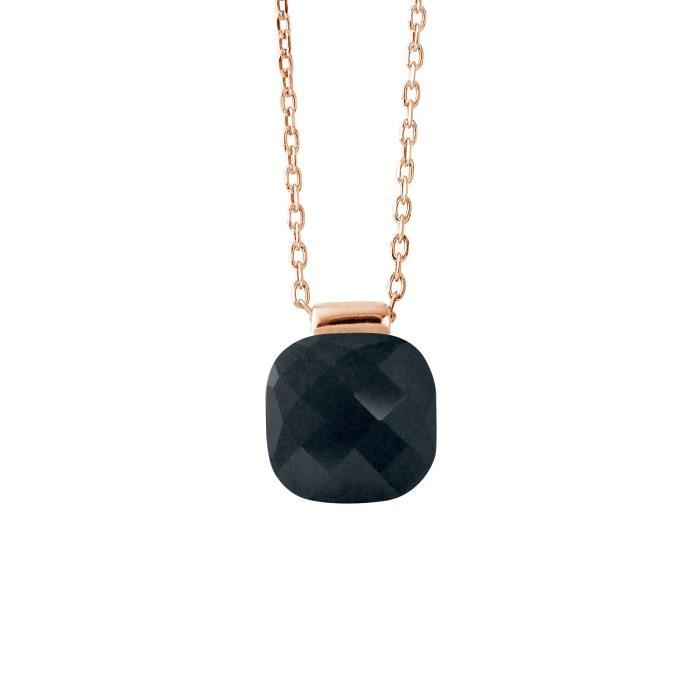 

Collier - LOVA LOLA VAN DER KEEN - LINEA MODA - Cristal Noir - Argent 925 - Or Rose рожевий