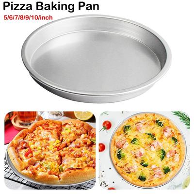 New Round Baking Tray Non-stick Even Heating Pizza Baking Pan Aluminum Alloy Bread Cake Tray