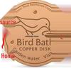 Copper Round Disc Bird Bath Cleaner