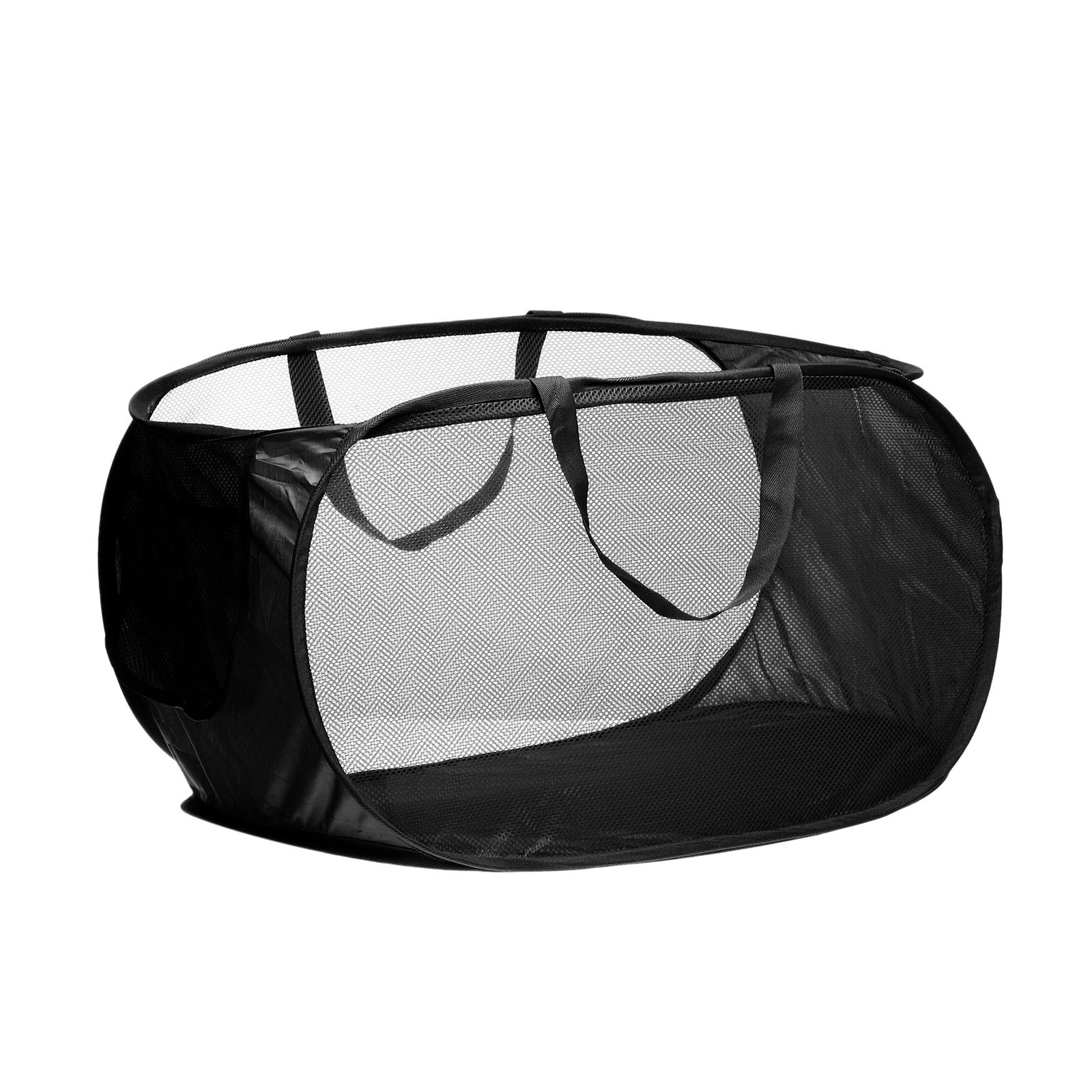 

1/2pcs Folding Laundry Basket Organizer Mesh Laundry Hamper with Side Pocket Cloth Hamper for Washing Storage Dorm Travel