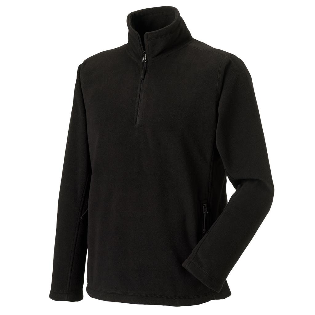 Russell Mens Quarter Zip Fleece Top